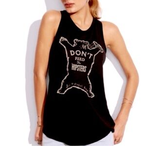 Don’t feed the hipsters top 🐻🖤